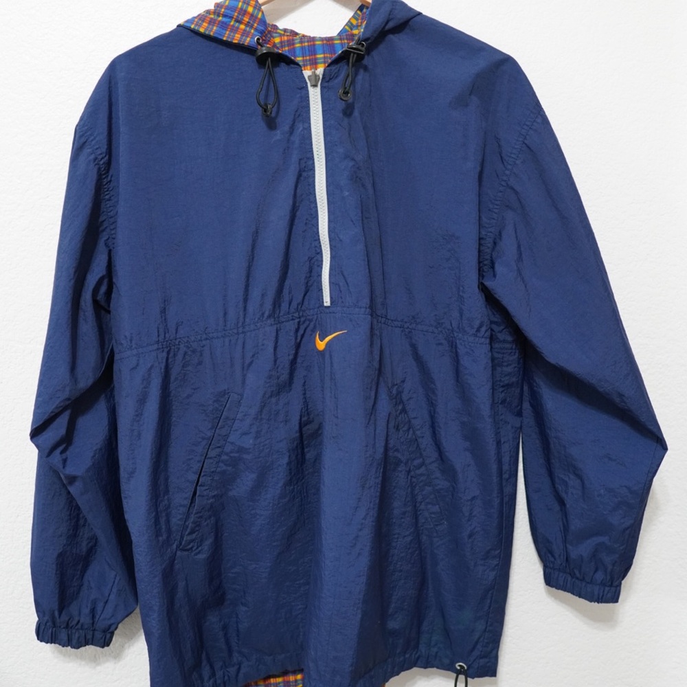 Blue Nike double sides windbreaker jacket